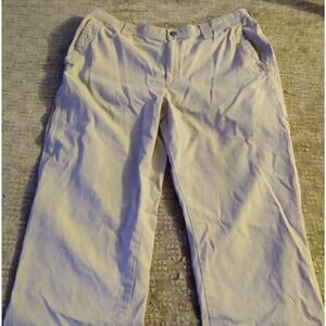 Columbia Men’s 38x32 Beige Biking Pants Cotton W/ Side Pocket Omni Shield